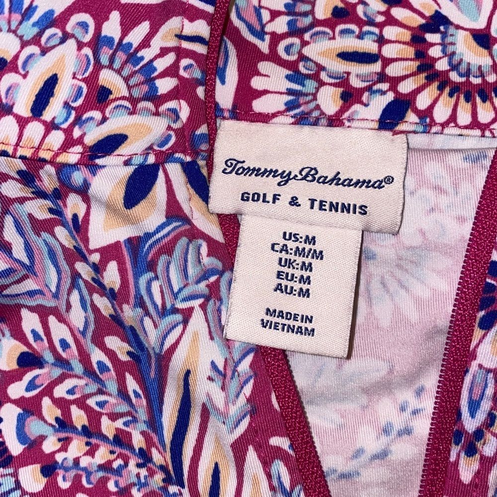 Tommy Bahama Active Golf & Tennis Floral Long Sleeve Full Zip Jacket Size Medium - Picture 6 of 13